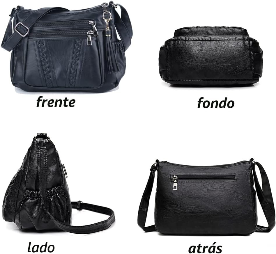 Bolsos bandolera ELDA para mujer, monederos y bolsos de piel sintét...