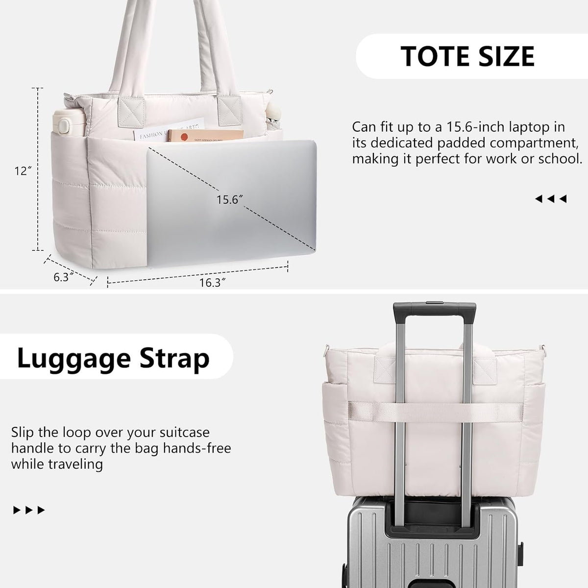 Bolso de mano acolchado para mujer, bolso grande de enfermera, bols...
