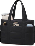 LOVEVOOK Bolsa de mano para mujer, bolsa grande acolchada para comp...