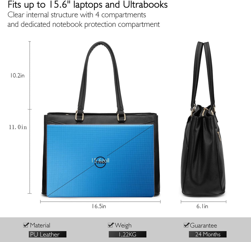 Bolsa de mano portátil para mujeres, de 15.6\u201D, impermeable, de...