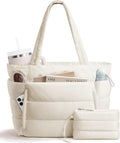 Bolsa Tote Acolchada para Mujeres, Bolsa de Mano de Trabajo Ligera...