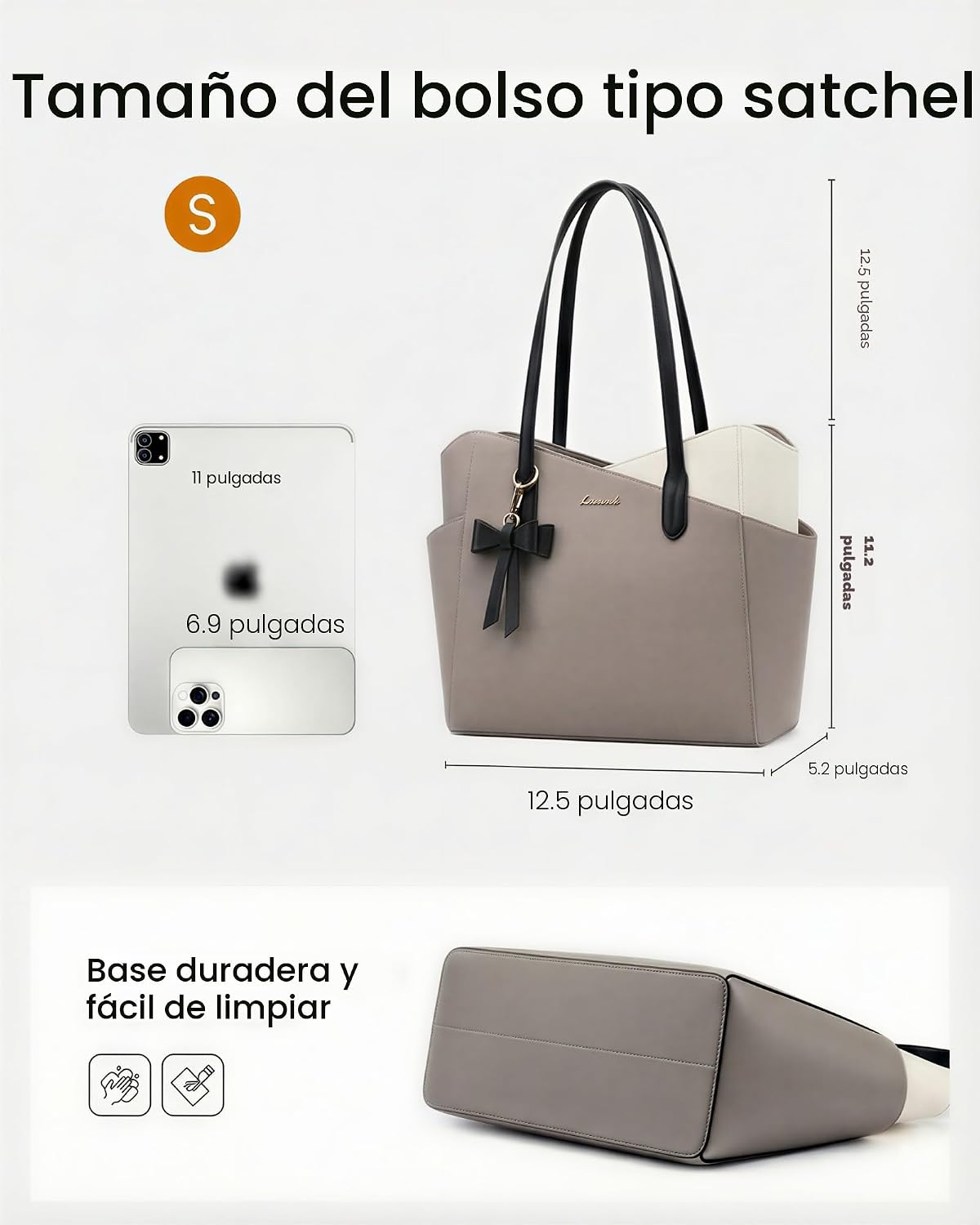 LOVEVOOK Bolso pequeño para mujer, bolsos de piel sintética estruct...
