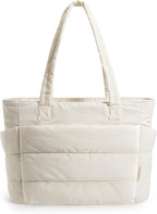 Bolso tote BAGSMART para mujeres, bolso de hombro ligero y acolchad...