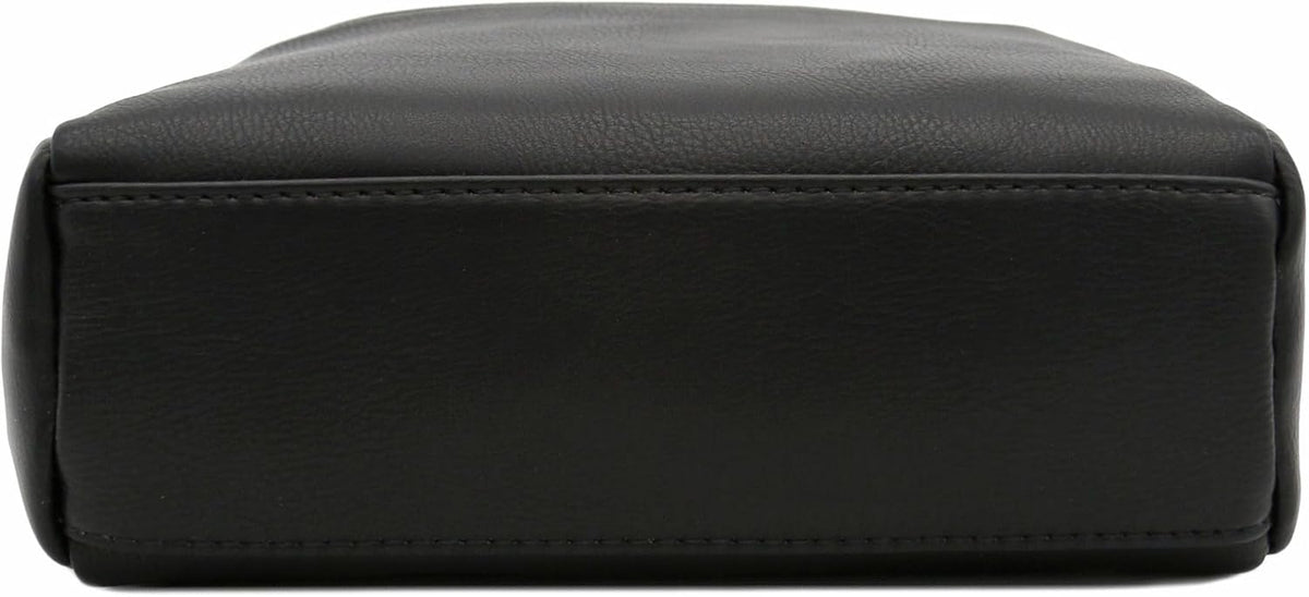 FashionPuzzle Bolso bandolera pequeño con triple cremallera