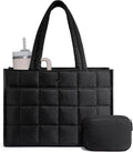 LOVEVOOK - Bolso de mano para mujer, bolso de trabajo acolchado de...