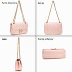 Pelimoo Bolso Bandolera Acolchado para Mujer de Moda - Bolso de Man...