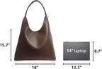 Bolsos Hobo para mujeres, bolso de hombro de cuero vegano suave, bo...