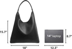Bolsos Hobo para mujeres, bolso de hombro de cuero vegano suave, bo...