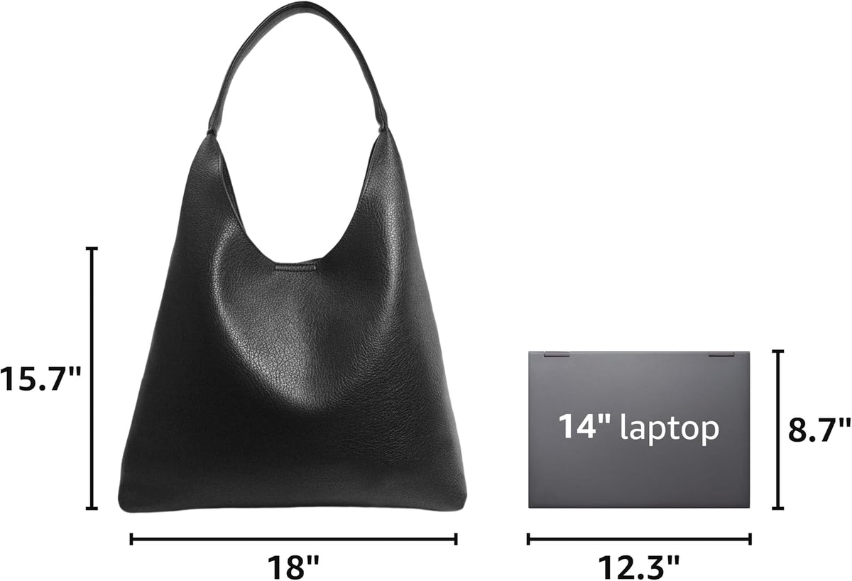 Bolsos Hobo para mujeres, bolso de hombro de cuero vegano suave, bo...