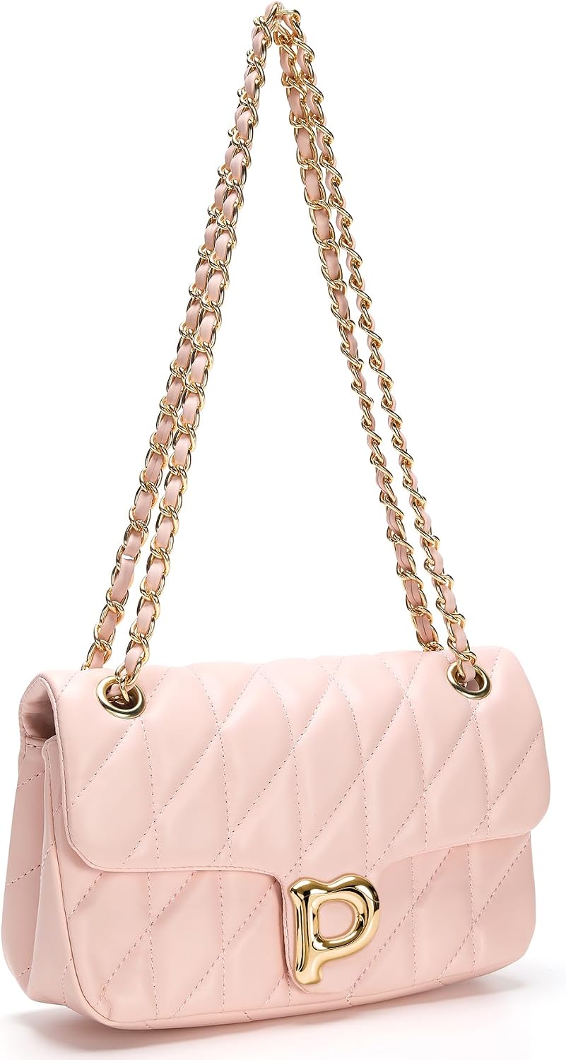 Pelimoo Bolso Bandolera Acolchado para Mujer de Moda - Bolso de Man...