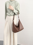 NIUEIMEE ZHOU Bolsos Hobo para mujer Bolso de hombro de cuero vegan...