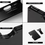Cartera minimalista Lenvoten para hombres, cartera de metal con cli...