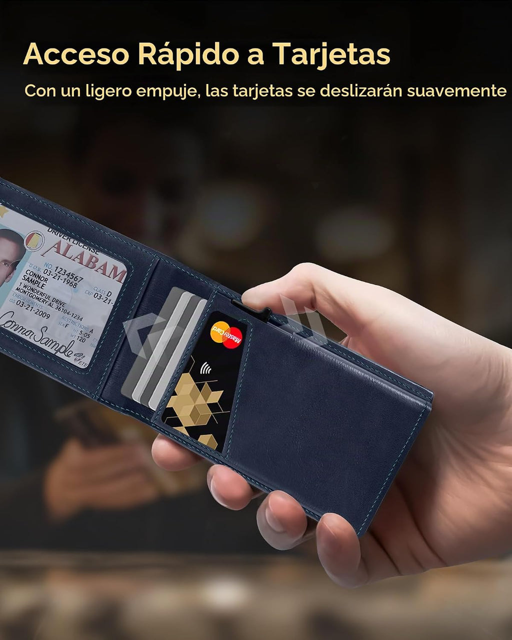 QLD Cartera minimalista para hombres \u2013 Funda delgada de alumin...