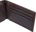 Carhartt Cartera de cuero marrón aceitado para hombre, bolsillo fro...