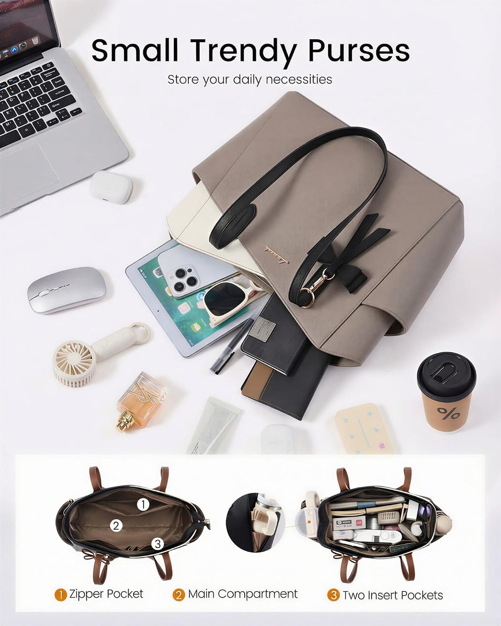 LOVEVOOK Bolso pequeño para mujer, bolsos de piel sintética estruct...