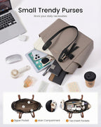 LOVEVOOK Bolso pequeño para mujer, bolsos de piel sintética estruct...