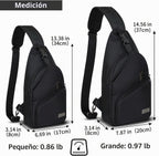 AMJ Bolso cruzado tipo bandolera para hombres y mujeres, mochila de...