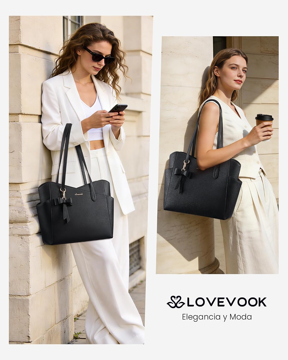 LOVEVOOK Bolso pequeño para mujer, bolsos de piel sintética estruct...