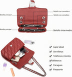 Pelimoo Bolso Bandolera Acolchado para Mujer de Moda - Bolso de Man...