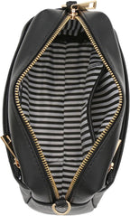 FashionPuzzle Bolso bandolera pequeño con triple cremallera