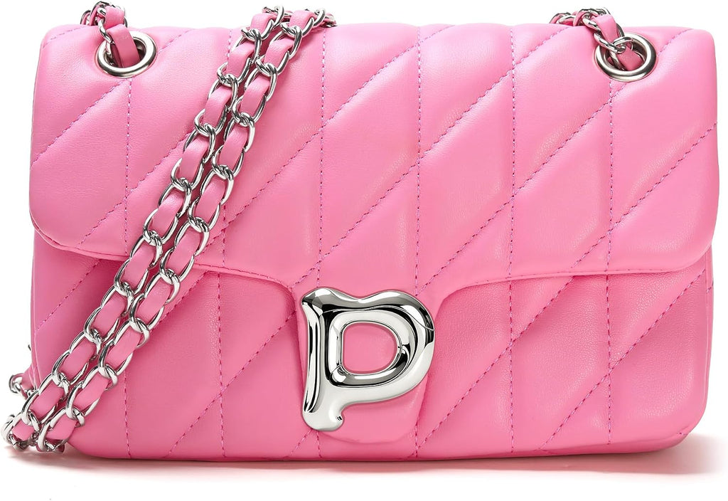 Pelimoo Bolso Bandolera Acolchado para Mujer de Moda - Bolso de Man...