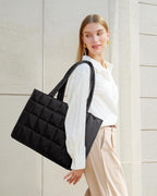 LOVEVOOK - Bolso de mano para mujer, bolso de trabajo acolchado de...