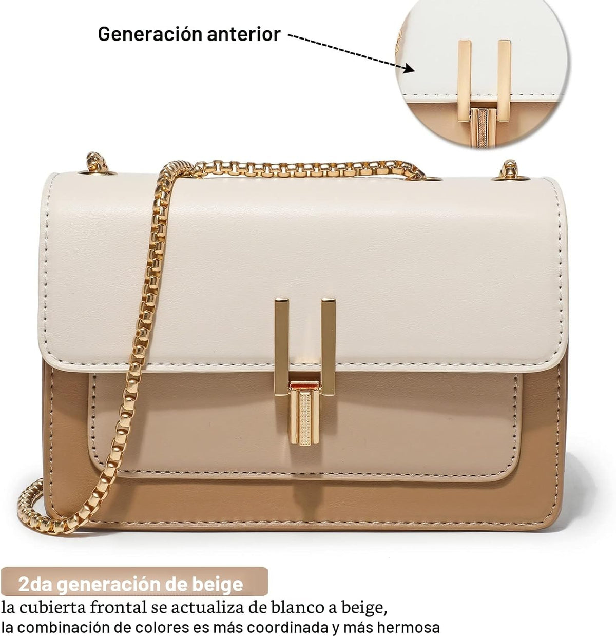 Bolsos cruzados de bloque de color para mujer, monederos de diseñad...