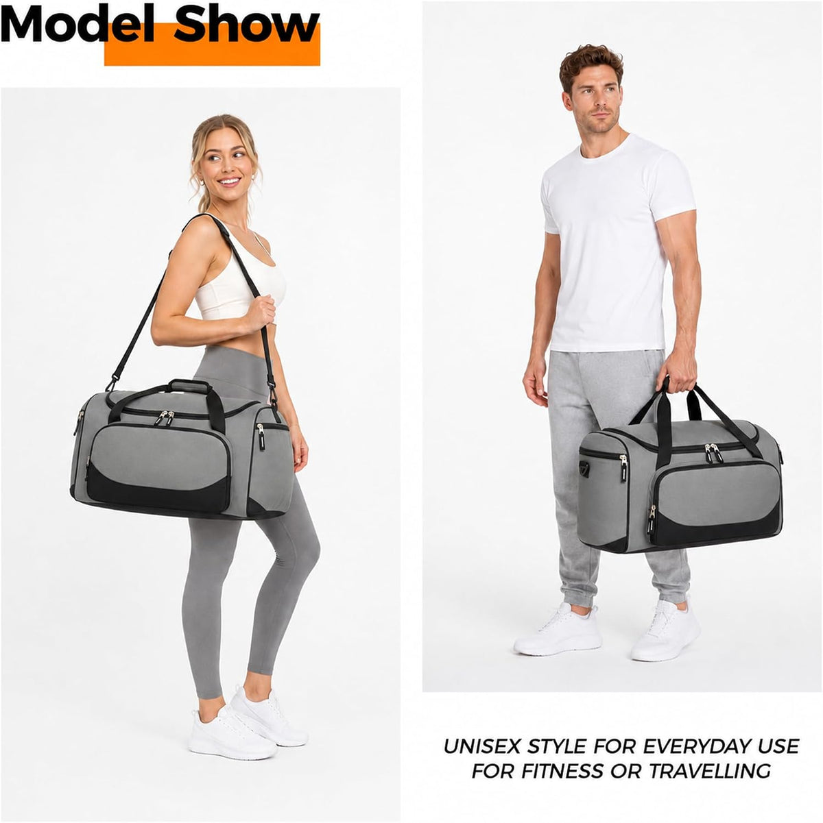 Uarition - Bolsa de gimnasio para hombres y mujeres, bolsa de lona...