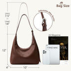 KALIDI Bolso de mano en forma de media luna, bolso de hombro para m...