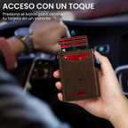 SEMORID Cartera para hombre con tarjetero delgado desplegable para...