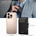 furid Cartera de cuero genuino para hombres: billetera minimalista...