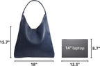 Bolsos Hobo para mujeres, bolso de hombro de cuero vegano suave, bo...