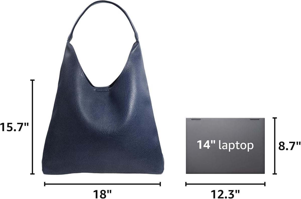 Bolsos Hobo para mujeres, bolso de hombro de cuero vegano suave, bo...