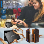 miyozi Billetera para hombre, con clip para dinero, bolsillo para m...