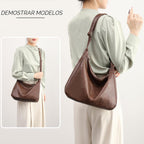 NIUEIMEE ZHOU Bolsos Hobo para mujer Bolso de hombro de cuero vegan...