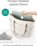 Bolso tote BAGSMART para mujeres, bolso de hombro ligero y acolchad...