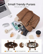 LOVEVOOK Bolso pequeño para mujer, bolsos de piel sintética estruct...