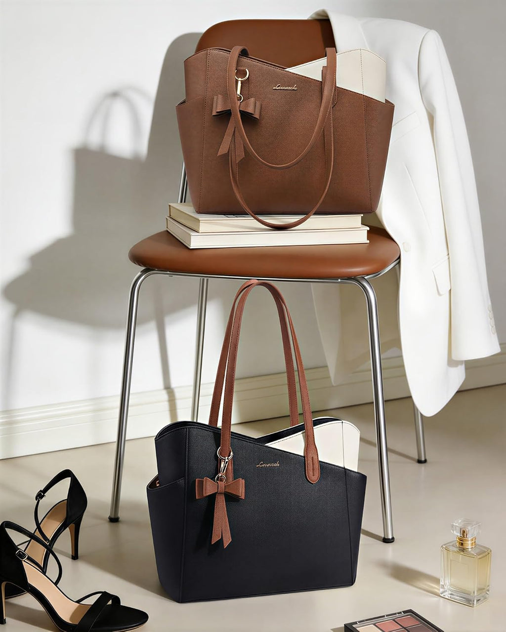 LOVEVOOK Bolso pequeño para mujer, bolsos de piel sintética estruct...