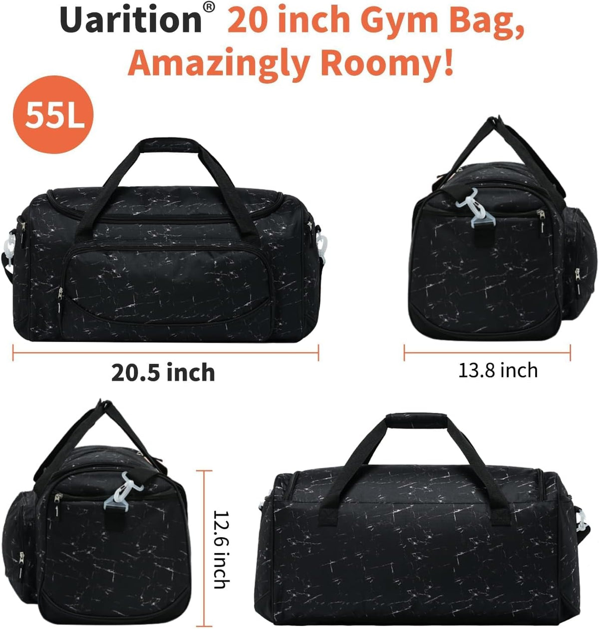 Uarition Bolsa de gimnasio para hombres y mujeres - Bolsa de viaje...