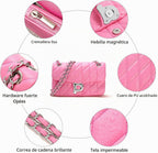 Pelimoo Bolso Bandolera Acolchado para Mujer de Moda - Bolso de Man...