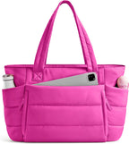 Bolso de mano para mujer con cierre, bolso acolchado tipo puffer co...