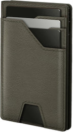 typecase Cartera de cuero para hombre Tarjetero, verde (Green Burni...