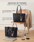 LOVEVOOK Bolsas de mano para mujer, bolso de mano con asa superior,...
