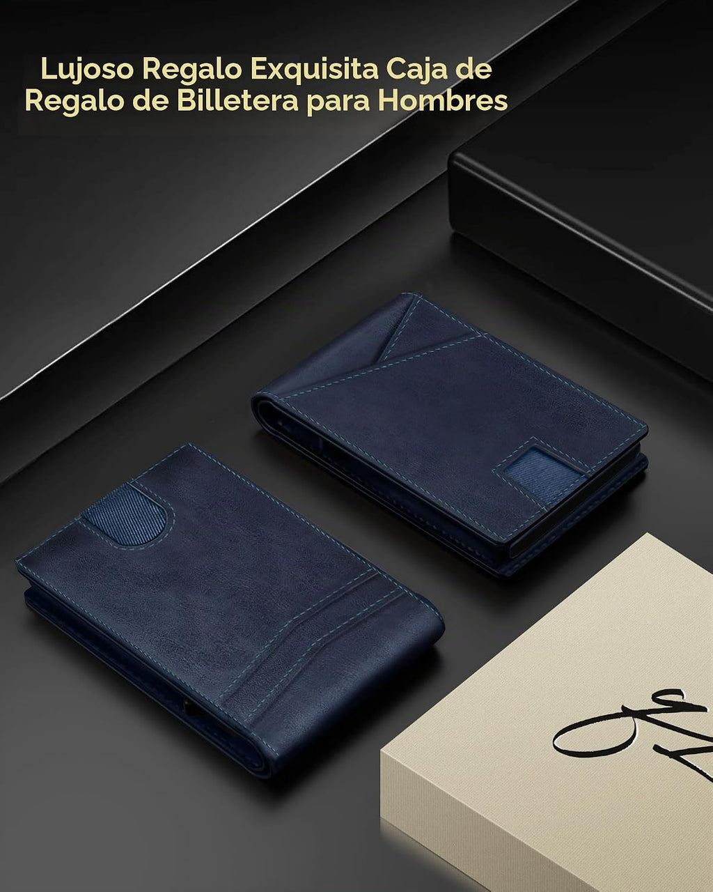QLD Cartera minimalista para hombres \u2013 Funda delgada de alumin...