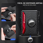 KIKVES Billetera para Airtag para hombre, tarjetero para AirTag con...