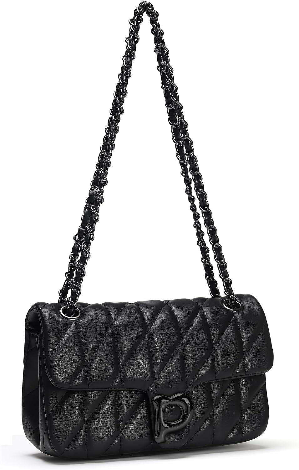 Pelimoo Bolso Bandolera Acolchado para Mujer de Moda - Bolso de Man...