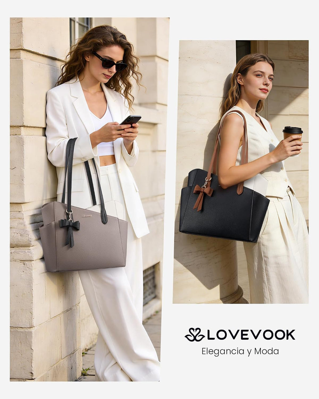 LOVEVOOK Bolso pequeño para mujer, bolsos de piel sintética estruct...
