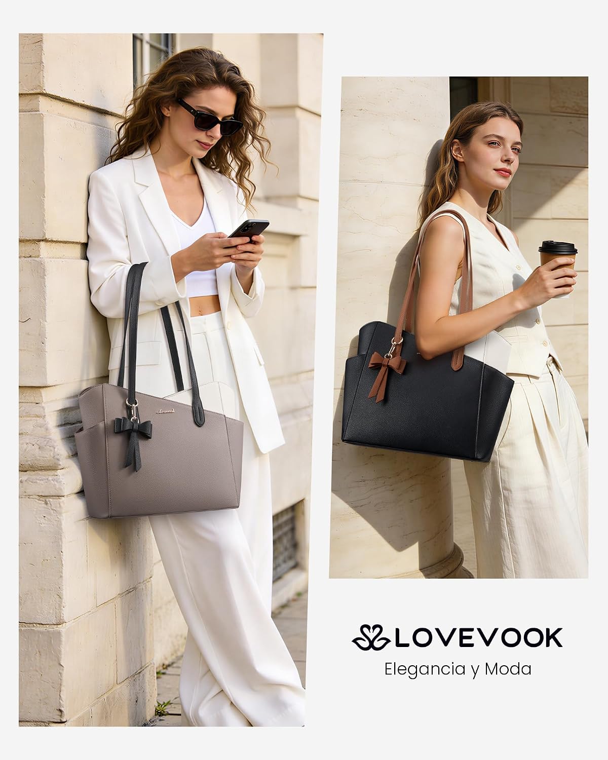 LOVEVOOK Bolso pequeño para mujer, bolsos de piel sintética estruct...