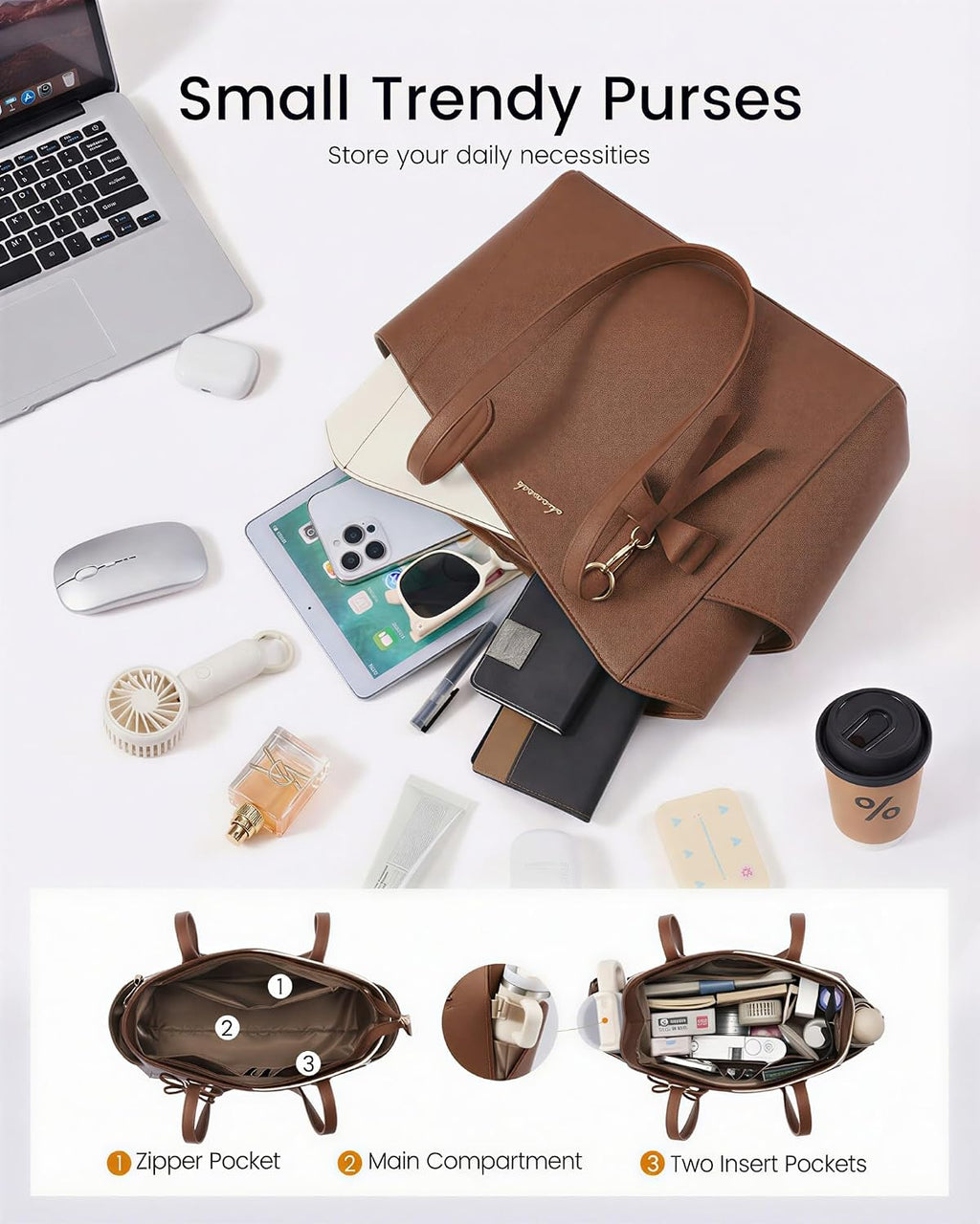 LOVEVOOK Bolso pequeño para mujer, bolsos de piel sintética estruct...