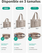 BAGSMART Bolsa Tote Pequeña para Mujeres, Bolsa Cruzada con Cremall...